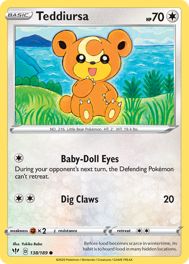 Darkness Ablaze Teddiursa #138/189